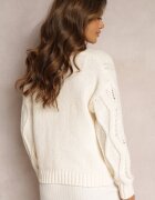 bisou's project Cardigan bej deschis cu nasturi cu împletitură decorativă Opiedssa