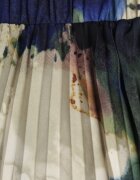 bisou's project Fustă Bleumarin-Verde din țesătură plisată cu elastic în talie Symbiote