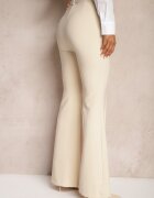 bisou's project Pantaloni bej evazați High Waist Fani