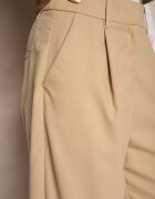 bisou's project Pantaloni Bej Largi cu Buzunare Croială de Costum Verati