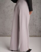 bisou's project Pantaloni de costum Gri Elegante cu talie înaltă Lainiva