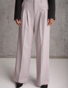 bisou's project Pantaloni de costum Gri Elegante cu talie înaltă Lainiva