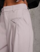 bisou's project Pantaloni de costum Gri Elegante cu talie înaltă Lainiva