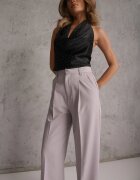 bisou's project Pantaloni Gri deschis Larghi Talie înaltă Seraphella