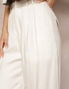 bisou's project Pantaloni Largi Bej deschis Talie înaltă cu Buzunare Keanne