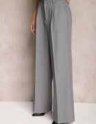 bisou's project Pantaloni Largi Gri High Waist Seraphella