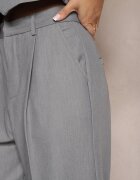 bisou's project Pantaloni Largi Gri High Waist Seraphella