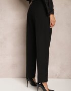 bisou's project Pantaloni Largi Negri cu Buzunare cu croială de costum Verati