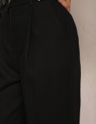 bisou's project Pantaloni Largi Negri cu Buzunare cu croială de costum Verati