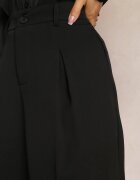 bisou's project Pantaloni Negri cu Talie Înaltă și Picioare Largi Ellika