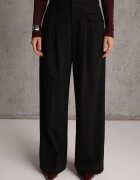 bisou's project Pantaloni Negri Eleganti de Costum cu Talie Înaltă Lainiva
