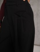 bisou's project Pantaloni Negri Eleganti de Costum cu Talie Înaltă Lainiva