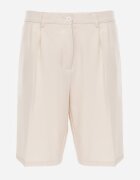 bisou's project Pantaloni scurți bej deschis cu croială de costum High Waist cu adaos de viscoză Mavvia