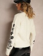 bisou's project Pulover Bej deschis cu Lână Paiete și Broderie Florală Boredi