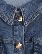 bisou's project Rochie Albastră Cambrată din denim cu croială tip cămașă Nezavia