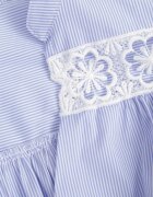 bisou's project Rochie Albastru deschis cu Decolteu Petrecut cu Curea în Talie cu Croială Evazată Pialisa