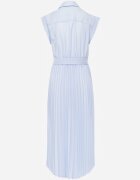 bisou's project Rochie Albastru deschis Plisată din Bumbac Decorată cu o curea Lirabelle
