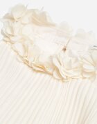 bisou's project Rochie Bej deschis cu decolteu tip halter cu centură din material în talie și aplicații 3D Dimnnia
