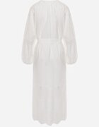 bisou's project Rochie Boho Albă din bumbac cu broderie șnur și detalii ajurate Adrirena