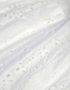 bisou's project Rochie-cămașă Albă Perforată din Țesătură de Bumbac Felicema