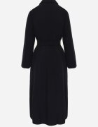 bisou's project Rochie cămașă evazată cu curea și inserții cu broderie din viscoză Nireval Bleumarin