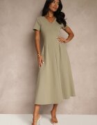 bisou's project Rochie Casuală Verde deschis din bumbac Zeredira