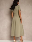 bisou's project Rochie Casuală Verde deschis din bumbac Zeredira