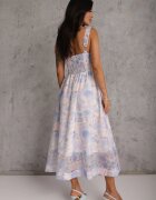 bisou's project Rochie Cloș Albastră pe Bretele Florală în Stil Romantic Callisise