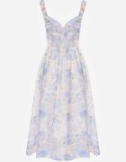 bisou's project Rochie Cloș Albastră pe Bretele Florală în Stil Romantic Callisise