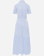 bisou's project Rochie de bumbac albastră evazată cambrată în talie Nenefia