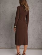 bisou's project Rochie Maro Bodycon din Bumbac și Curele cu Catarame pe Lateral Esenelia