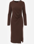 bisou's project Rochie Maro Bodycon din Bumbac și Curele cu Catarame pe Lateral Esenelia