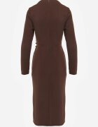 bisou's project Rochie Maro Bodycon din Bumbac și Curele cu Catarame pe Lateral Esenelia