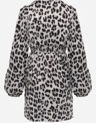 bisou's project Rochie Mini Cambrată Gri Leopard Amiffesa