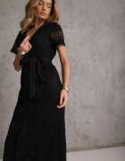 bisou's project Rochie Neagră cu Croială tip Cămașă Încheiată cu nasturi cu Curea Galavia
