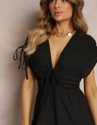 bisou's project Rochie Neagră Evazată cu decolteu triunghiular Thamefa