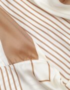 bisou's project Rochie petrecută tip kimono bej legată în talie decorată cu imprimeu geometric Erostta