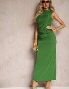 bisou's project Rochie Verde Bodycon Fără Mâneci cu Drapaj Roxelina