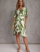 bisou's project Rochie Verde cu Croială Cambrată Legată în Talie Nellsiah