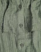 bisou's project Rochie Verde cu curea din material textil și viscoză finisată cu nasturi și volan Hanesi