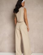bisou's project Set Bej deschis din Viscoză Pantaloni cu croi larg și Vestă Lireonne