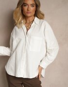 bludeise Cămașă Albă din bumbac cu dungi delicate Lisallia