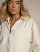 bludeise Cămașă Galbenă din Bumbac cu Dungi Delicate Lisallia