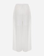 bludeise Pantaloni Albi Din Vâscoză Largi High Waist Rissalene