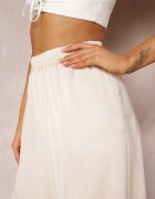 bludeise Pantaloni bej deschis cu craci largi și elastic în talie Jacobis