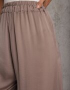 bludeise Pantaloni Bej închis Vâscoză Largi Talie înaltă Rissalene