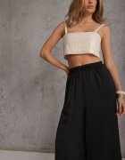 bludeise Pantaloni Negri cu craci largi și elastic în talie Jacobisa