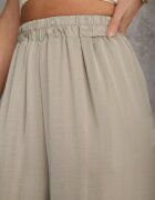 bludeise Pantaloni verde deschis cu picioare largi și talie elastică Jacobisa