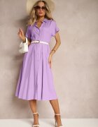 bludeise Rochie Cămașă Mov cu In și Vâscoză Jucilla