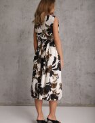 bludeise Rochie din bumbac cu model ajurat curea cu flori Aellorena Maro